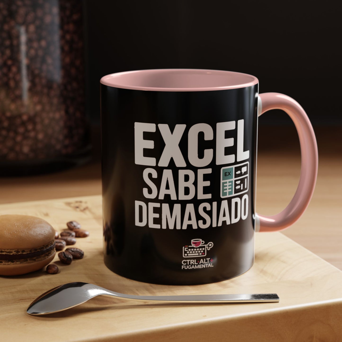 Taza sarcasmo laboral — "Excel sabe demasiado"