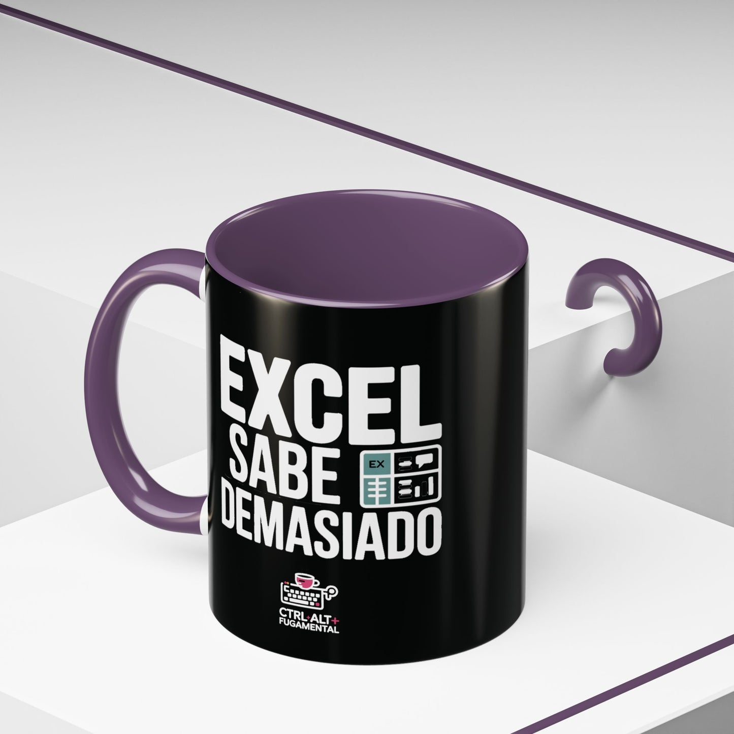 Taza sarcasmo laboral — "Excel sabe demasiado"