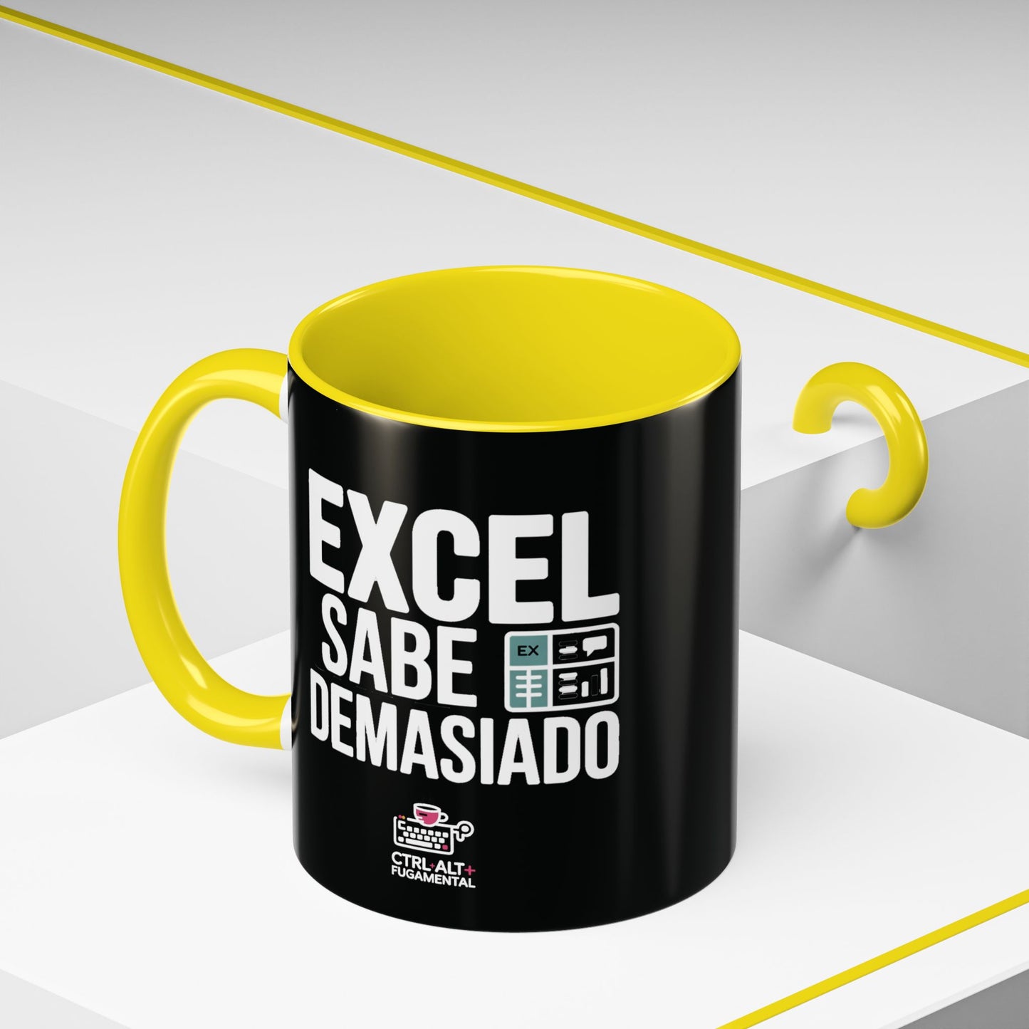 Taza sarcasmo laboral — "Excel sabe demasiado"