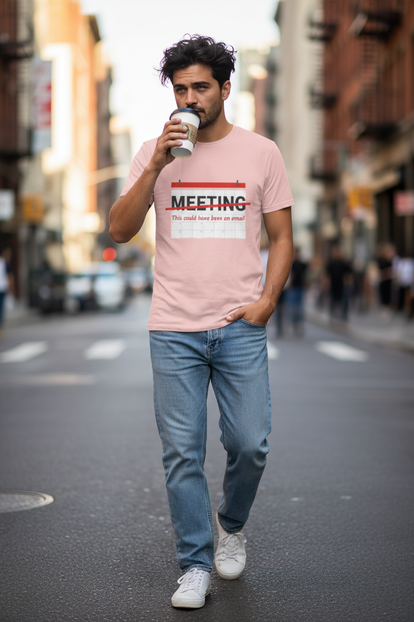 Camiseta sarcasmo laboral — "Meeting: This Could Have Been An Email"
