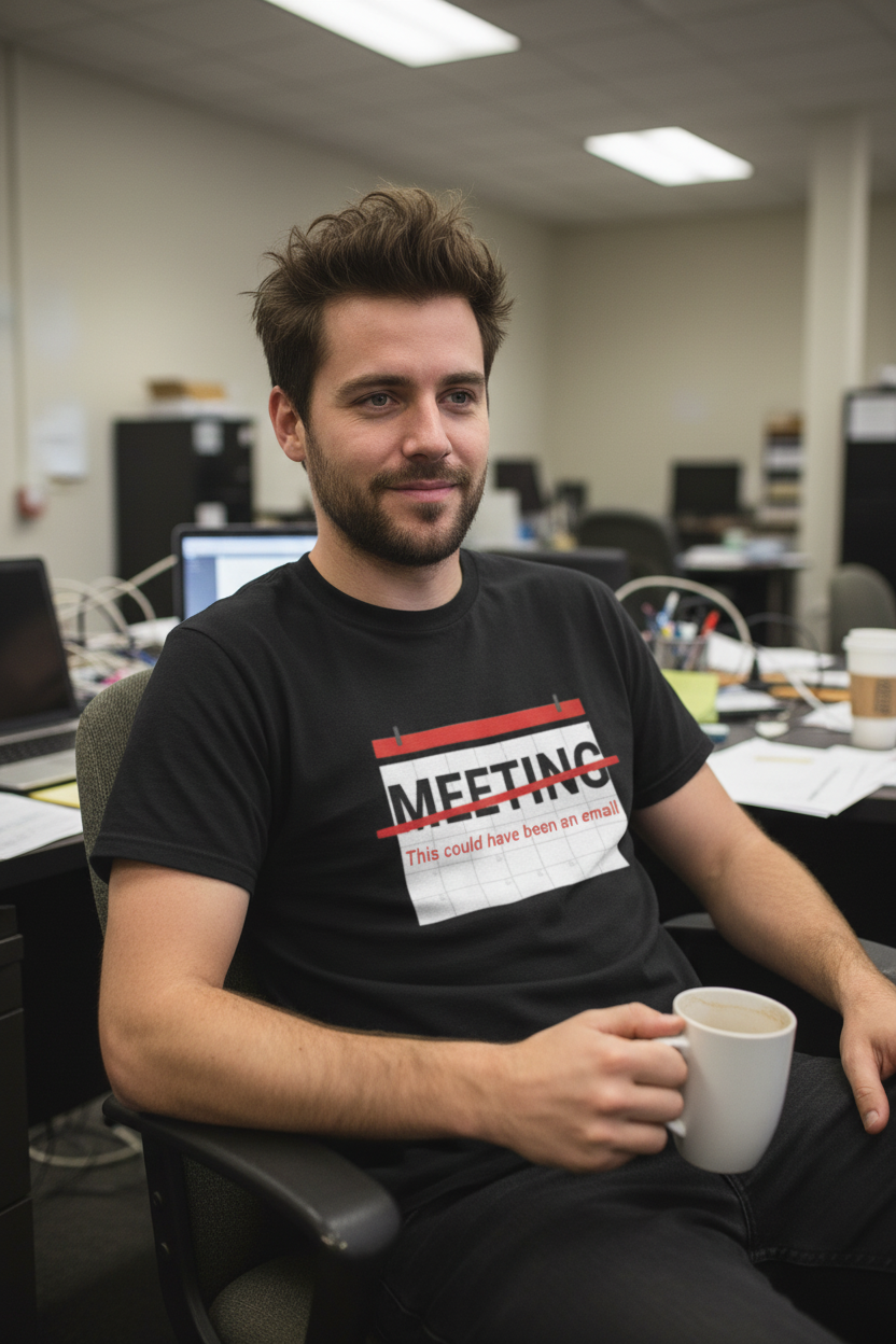 Camiseta sarcasmo laboral — "Meeting: This Could Have Been An Email"