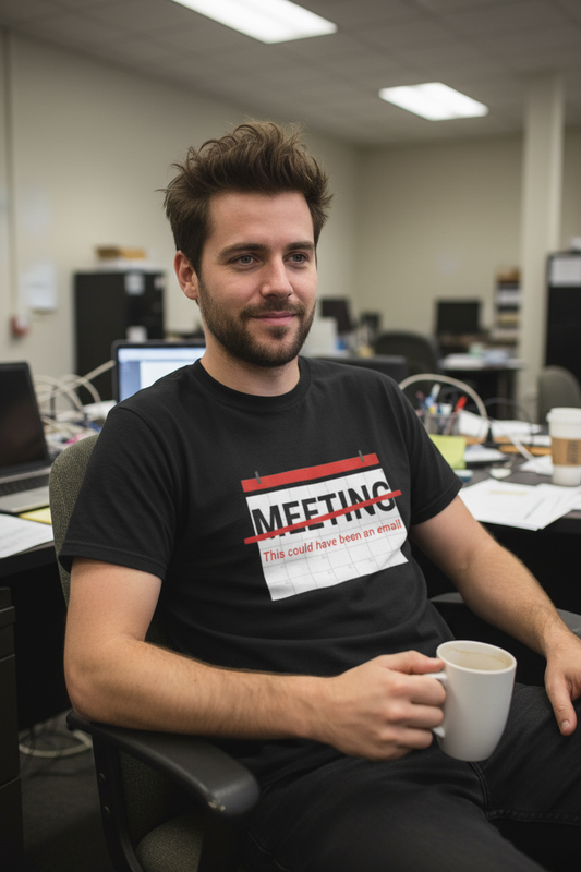 Camiseta sarcasmo laboral — "Meeting: This Could Have Been An Email"