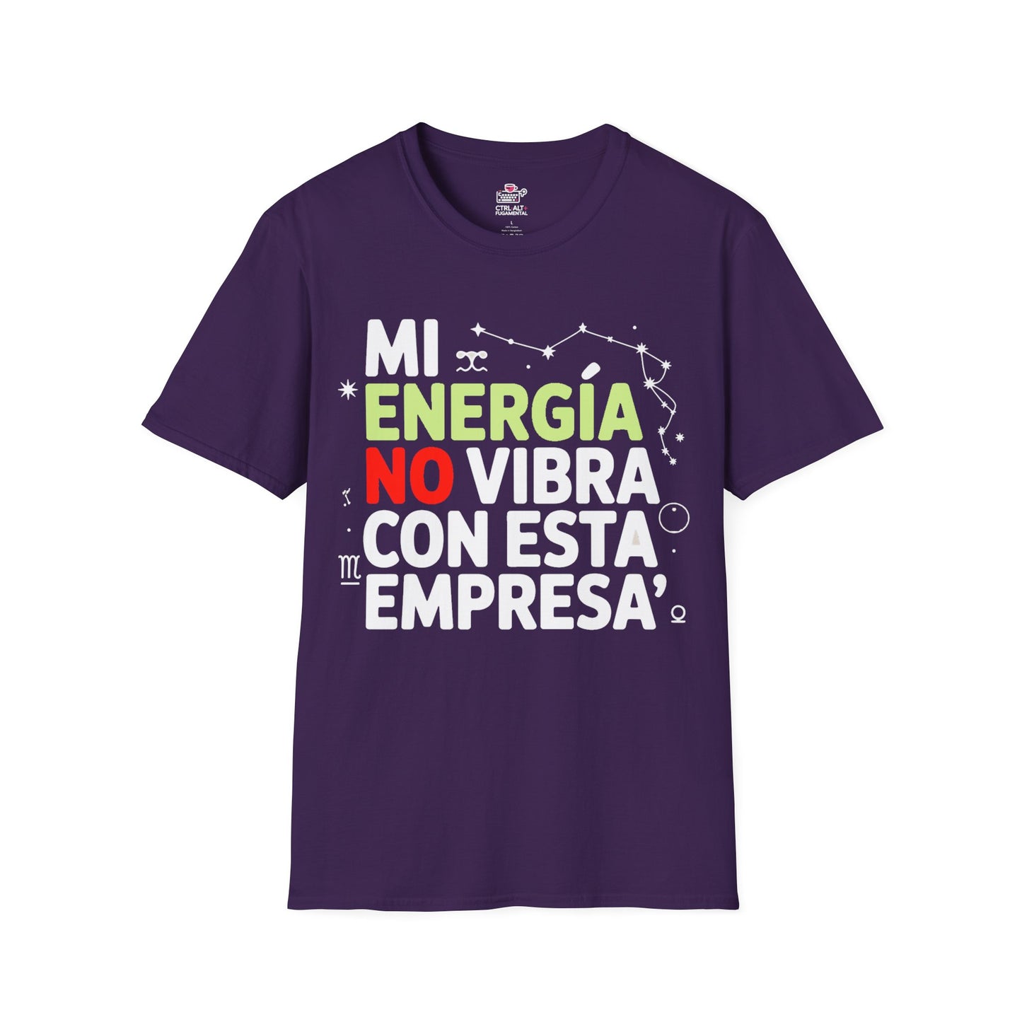 Camiseta memes oficina — "Mi energía no vibra con esta empresa"