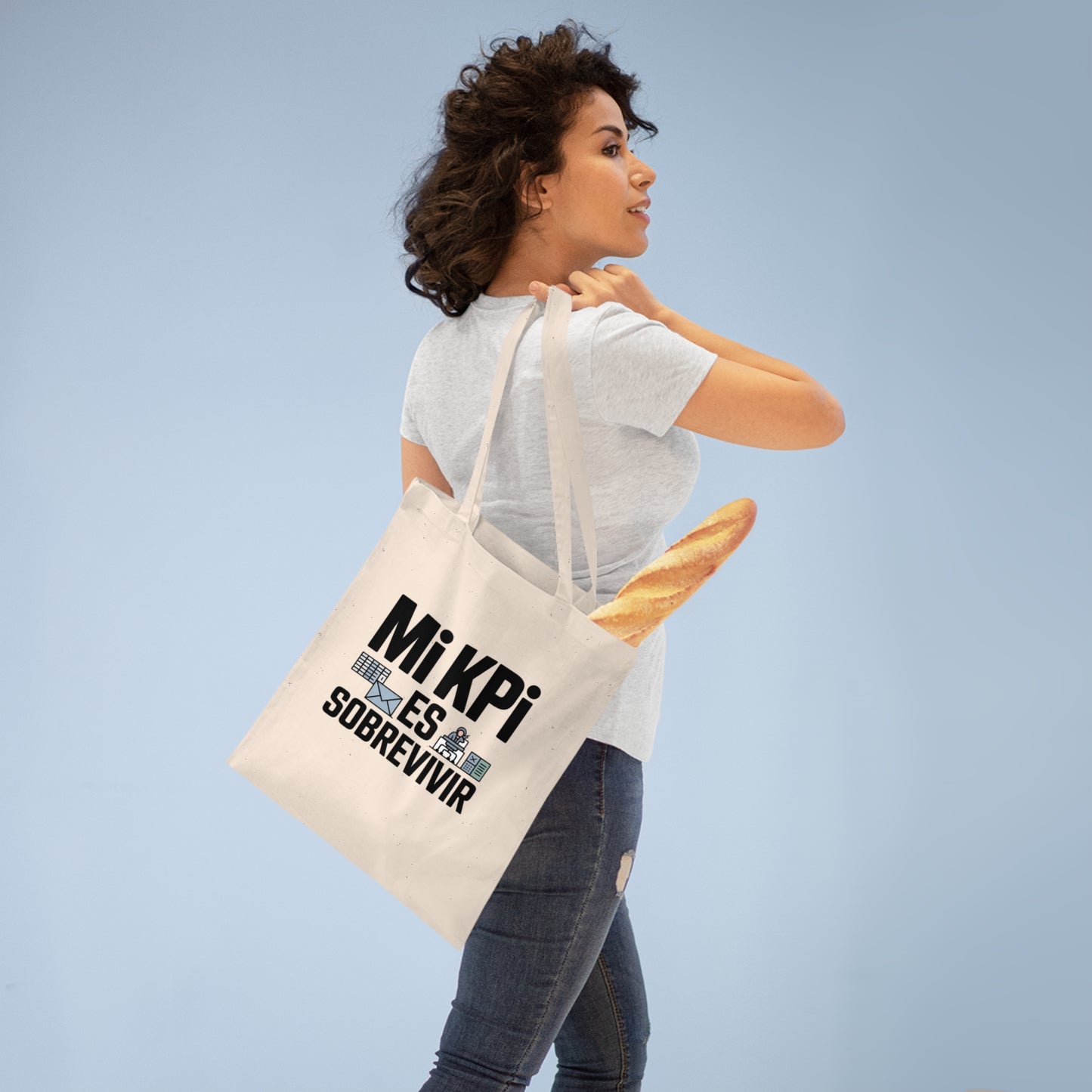 Tote Bag Humor Survival — "Mi KPI es sobrevivir"