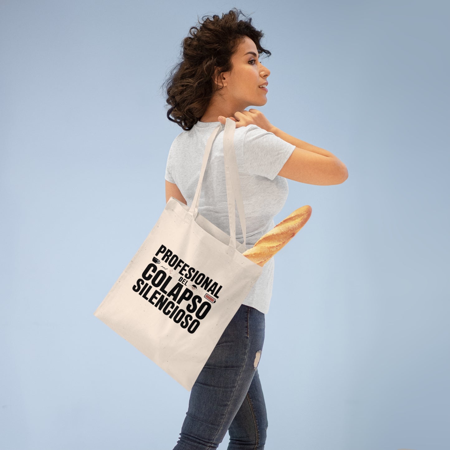 Tote Bag humor — "Profesional del Colapso Silencioso"